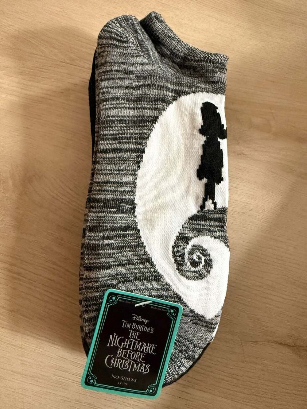 Disney Tim Burton's The Nightmare Before Christmas No-Shows 5 Pairs Socks